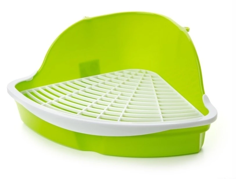 JK Animals kuweta narożna z plastikowym rusztem dla świnki