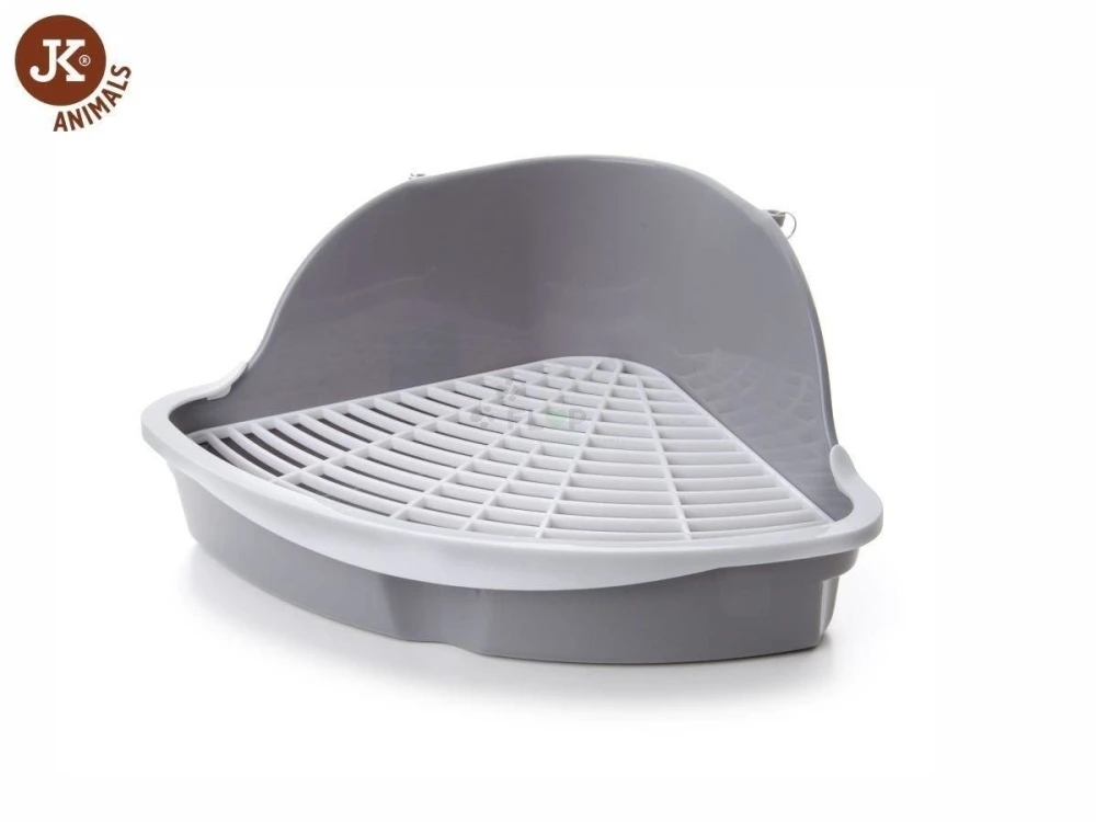 JK Animals kuweta narożna z plastikowym rusztem dla świnki