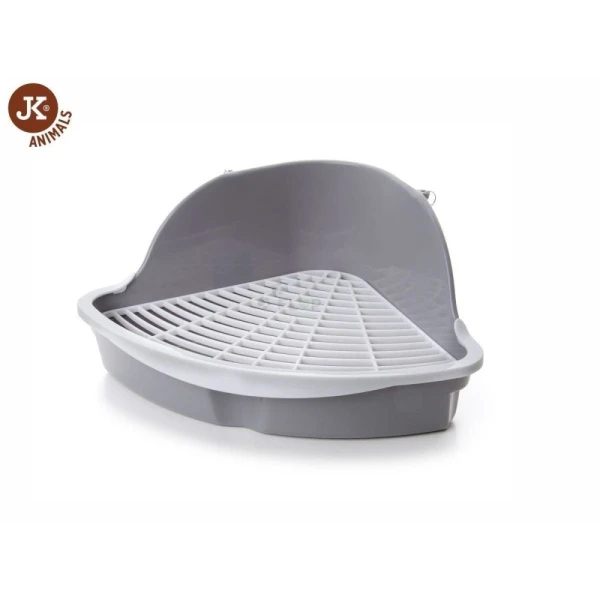 JK Animals kuweta narożna z plastikowym rusztem dla świnki