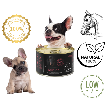 Karma mokra Monobiałkowa dla psa LabraDog Superfood Premium 100% Konina 410g