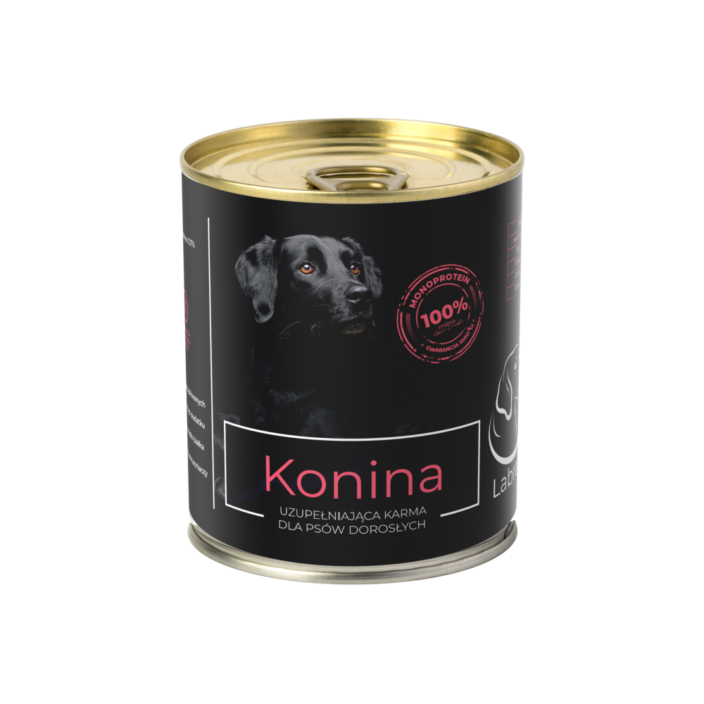 Karma mokra Monobiałkowa dla psa LabraDog Superfood Premium 100% Konina 850g