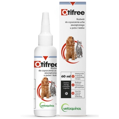VETOQUINOL Otifree 60ml Dla Psów I Kotów Do Czyszczenia Uszu