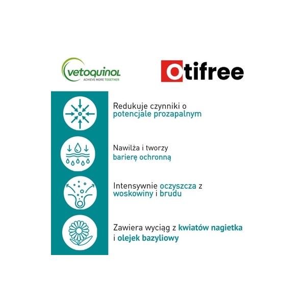 VETOQUINOL Otifree 60ml Dla Psów I Kotów Do Czyszczenia Us