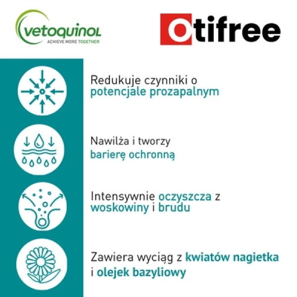 VETOQUINOL Otifree 60ml Dla Psów I Kotów Do Czyszczenia Us