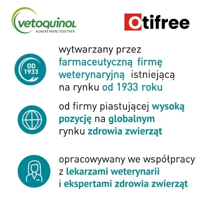 VETOQUINOL Otifree 60ml Dla Psów I Kotów Do Czyszczenia Us