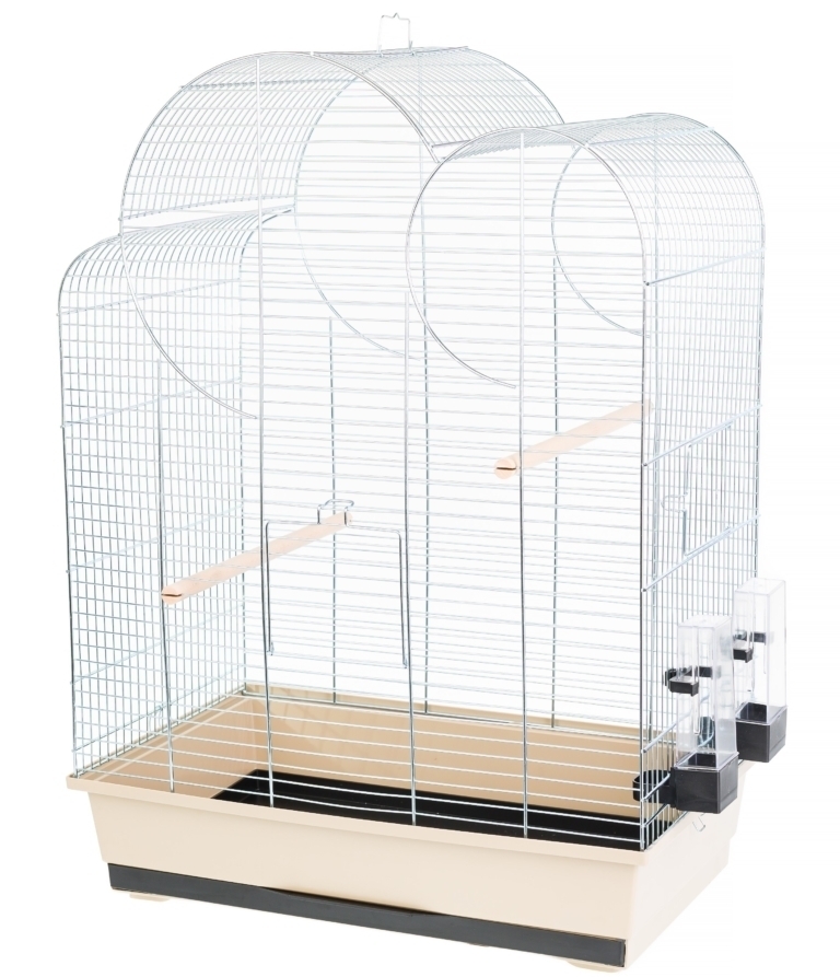 Klatka Inter Zoo dla Papugi Falistej Elisa ocynk 540x340x750mm beż