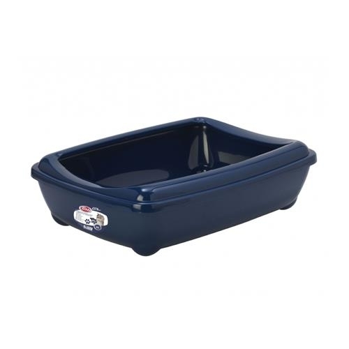 PETNOVA Kuweta dla kota Otwarta 57cm z ramką granatowa