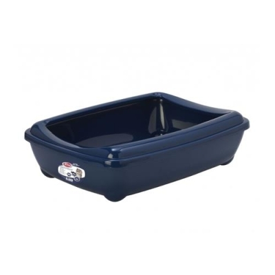PETNOVA Kuweta dla kota Otwarta 57cm z ramką granatowa