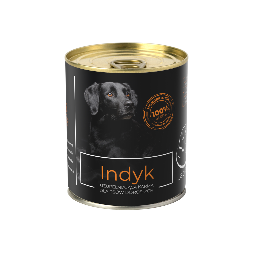 Karma mokra Monobiałkowa dla psa LabraDog Superfood Premium 100% Indyk  850g