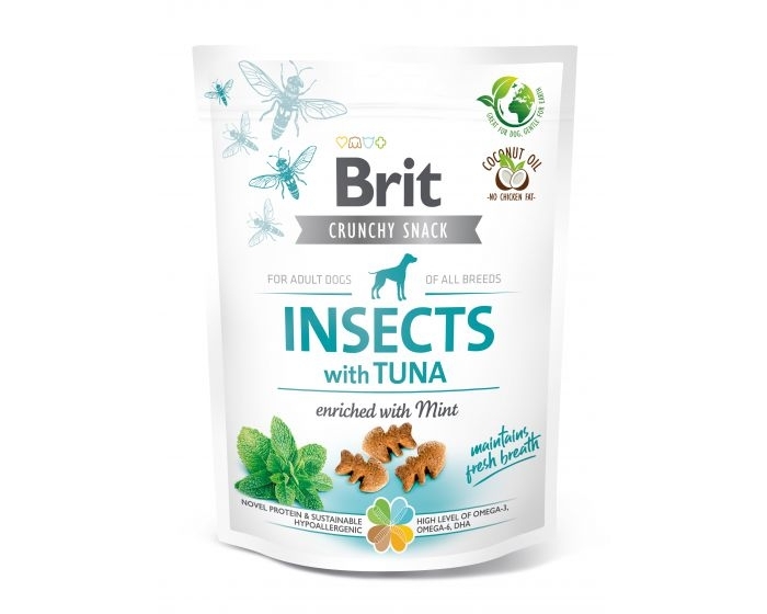 Przysmak Brit Care Dog Crunchy Cracker Insects rich in Tuna enriched with Mint 200g