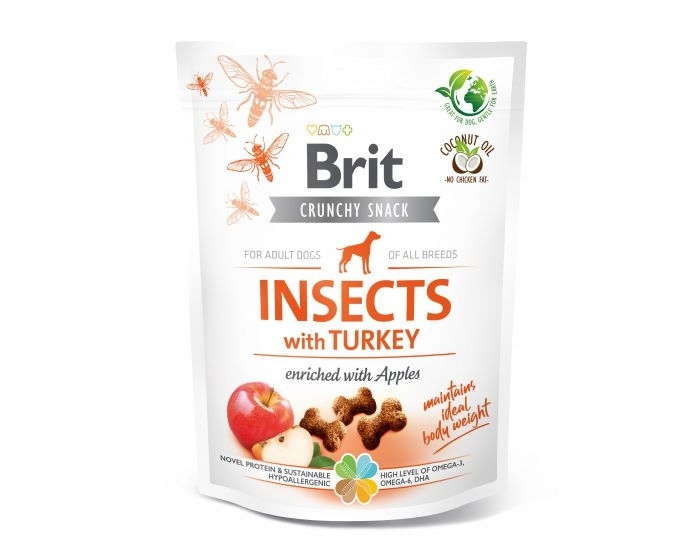 Brit Care Dog Crunchy Cracker Insects rich in Turkey with Apples 200g