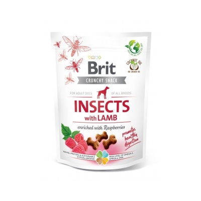 Brit Care Dog Crunchy Cracker Insects rich in Lamb enriched with Raspberries 200g
