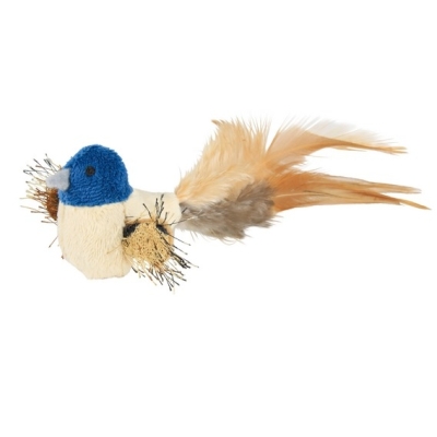 Trixie Zabawka ptaszek z piórami i kocimiętką 8 cm dla kota