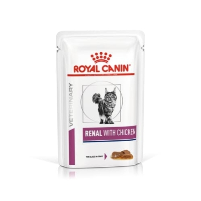 Karma mokra dla kota Royal Canin  Renal Veterinary Diet kurczak saszetka 12x85g