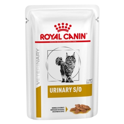 Karma mokra dla kota  Royal Canin Veterinary Diet Feline Urinary S/O Moderate kurczak/chicken sos saszetka 12x85g