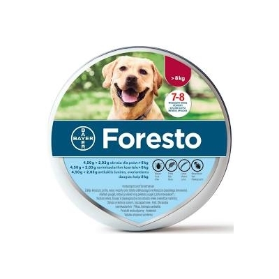 Foresto obroża przeciw kleszczom i pchłom pies i kot 1szt >8kg