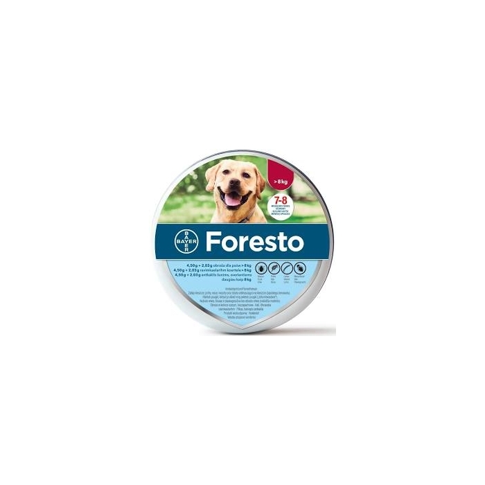Foresto obroża przeciw kleszczom i pchłom pies i kot 1szt >8kg