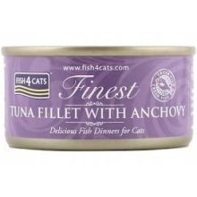 Karma mokra dla kota Fish4Cats Filety różne smaki - 1x70g Tuńczyka z Anchois