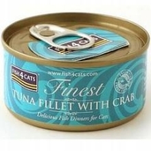 Karma mokra dla kota Fish4Cats Filety różne smaki - 1x70g Tuńczyka z krabami