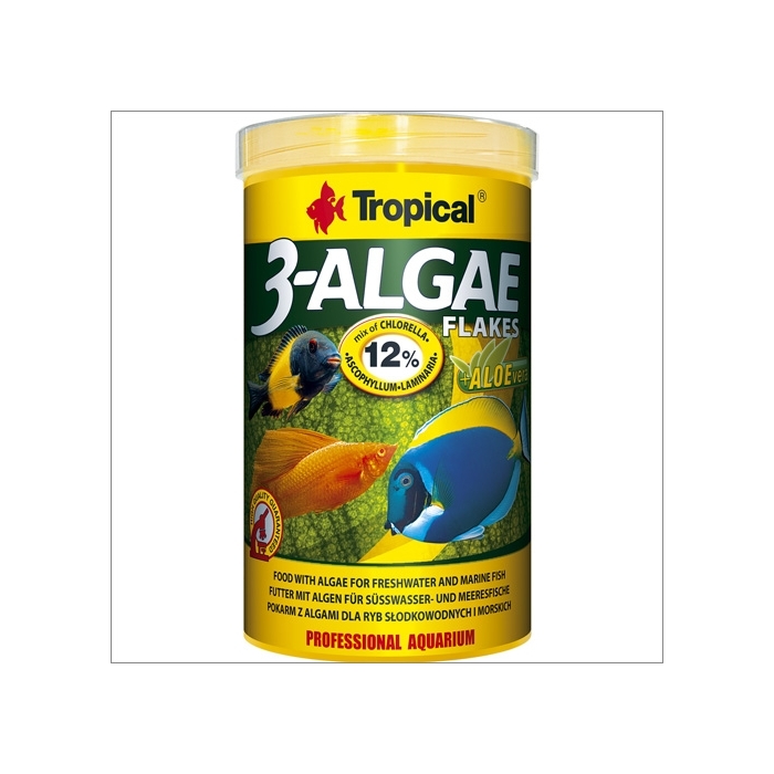 Tropical pokarm dla ryb akwariowych -  3-ALGAE FLAKES 100ml, 250ml, 1000ml