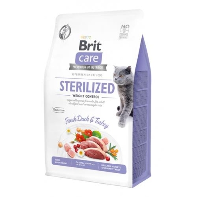 Karma sucha dla kota Brit Care Cat Grain-free Sterilized weight control 2kg