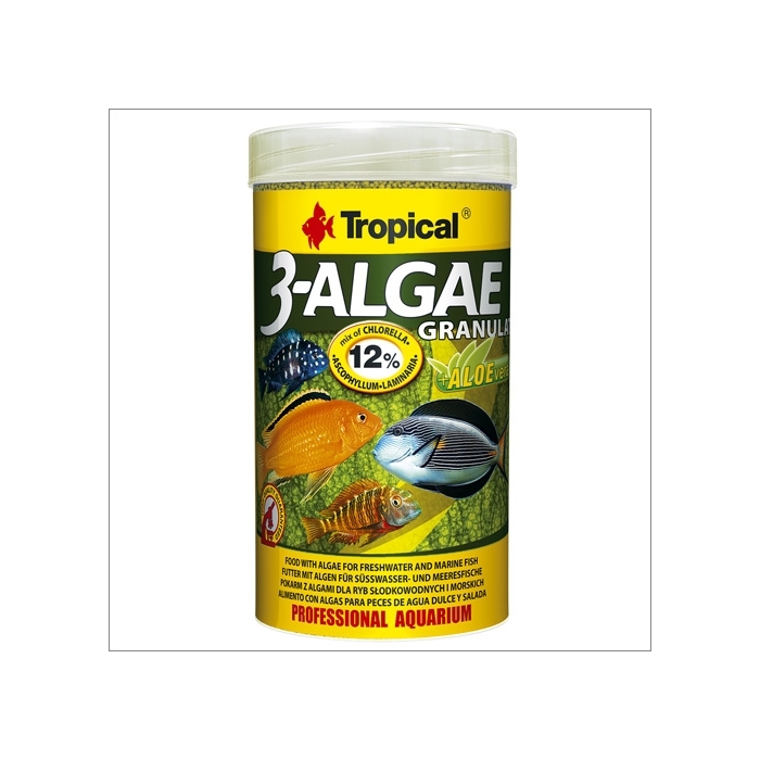 Tropical pokarm dla ryb akwariowych -  3-ALGAE Granulat 250ml