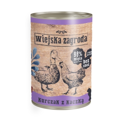 Karma mokra dla kota Wiejska Zagroda Kurczak z Kaczką 80g, 200g, 400g