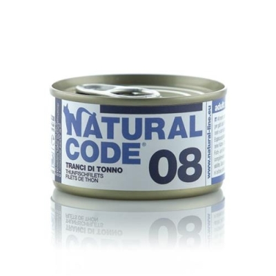 Karma mokra dla kota Natural Code 85g N08 plasterki z tunczyka