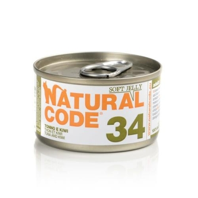 Karma mokra dla kota Natural Code 85g N34 tuńczyk/kiwi galareta