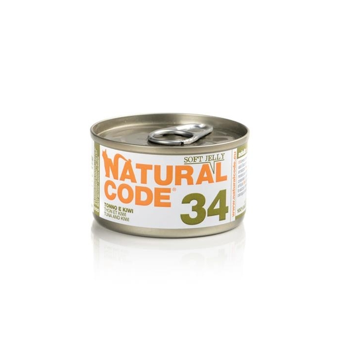 Karma mokra dla kota Natural Code 85g N34 tuńczyk/kiwi galareta