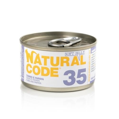 Karma mokra dla kota Natural Code 85g N35 tuńczyk/papaja gal.