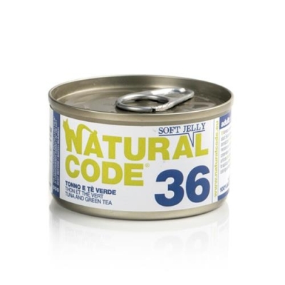 Karma mokra dla kota Natural Code 85g N36 tuńczyk/zielona herbata gal.