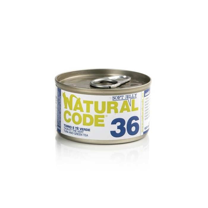 Karma mokra dla kota Natural Code 85g N36 tuńczyk/zielona herbata gal.