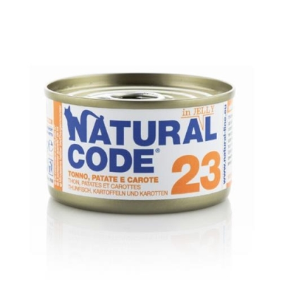 Karma mokra dla kota Natural Code 85g N23 tuńczyk/ziemniaki/marchew gal.