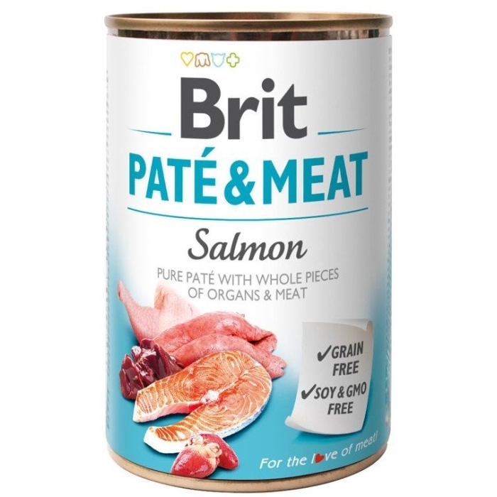Karma mokra dla psa Brit  Pate&Meat Salmon Łosoś 800g puszka