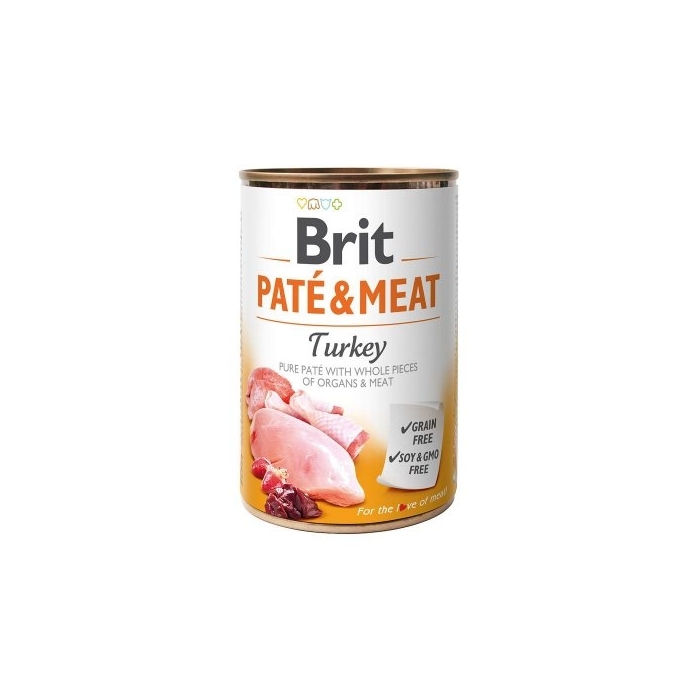 Karma mokra dla psa Brit  Pate&Meat Turkey , Indyk 800g puszka