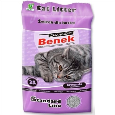 Żwirek dla kota i gryzoni Benek Super Zapach Lawenda 25 L