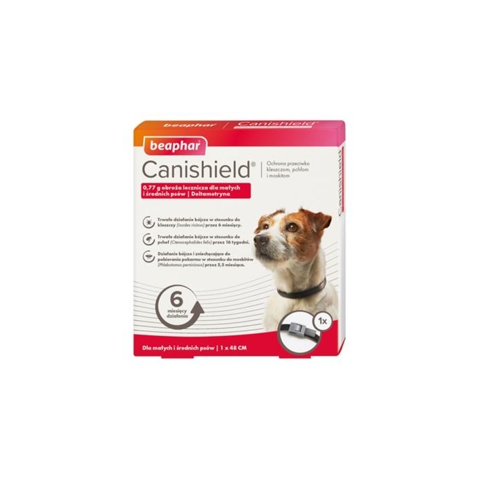Canishield obroża przeciw pasożytnicza dla psów. Chroni przed kleszczami  65 cm /6mies