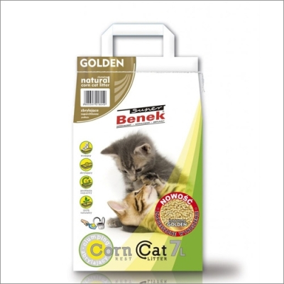 Żwirek dla kota Benek  Super Corn/Kukurydza Golden  7l
