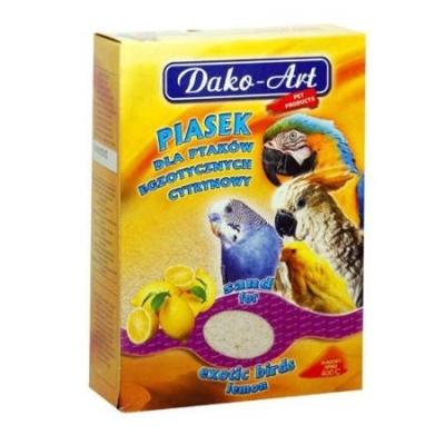 DAKO-ART Piasek Cytrynowy Dla Ptaków Egzotycznych 1,5kg