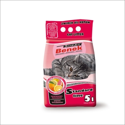 Żwirek dla kota Benek Super  Cytrusowa świeżość 5L, 10 L