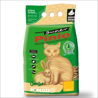 Żwirek dla kota i gryzoni Benek Super Pinio Zielona Herbata 5 L, 10L
