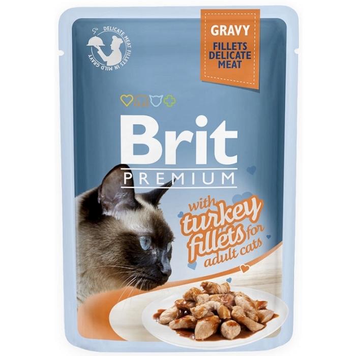 Karma mokra dla kota Brit Care Cat Pouch Gravy Fillets Turkey saszetka 85g