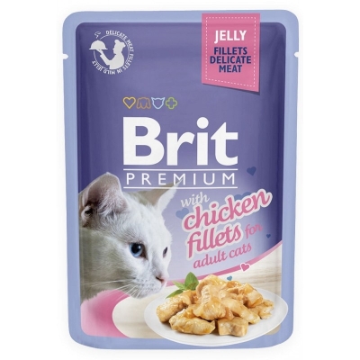 Karma mokra dla kota Brit Care Cat Pouch Jelly Chicken Fillets  saszetka 85g