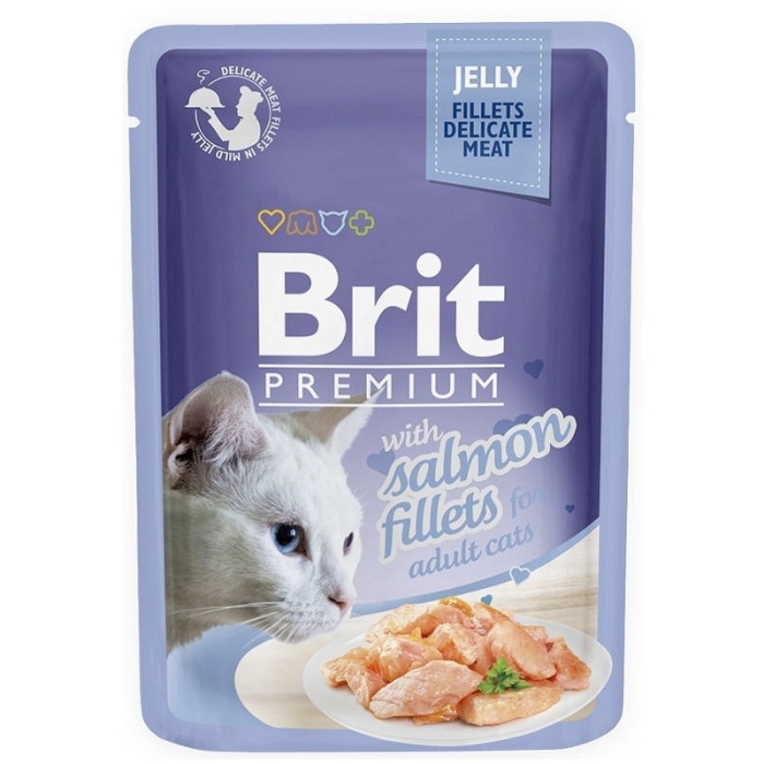 Karma mokra dla kota Brit Care Cat Pouch Jelly Fillets Salmon saszetka 85g