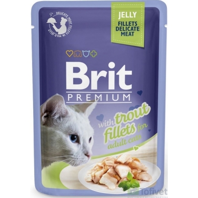 Karma mokra dla kota Brit Care Cat Pouch Jelly Trout saszetka 85g
