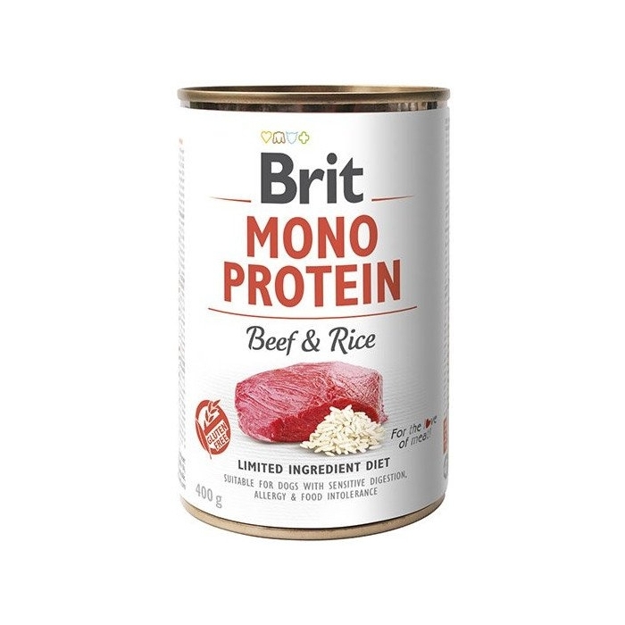 Karma mokra dla psa Brit Mono Protein Beef&Rice Wołowina&Ryż 400g puszka