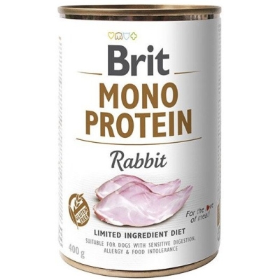 Karma monobiałkowa dla psa z królikiem - mokra Brit Mono Protein Rabb 400g puszka