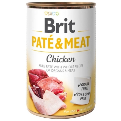 Karma mokra dla psa Brit  Pate&Meat Chicken Kurczak 400g, 800g puszka