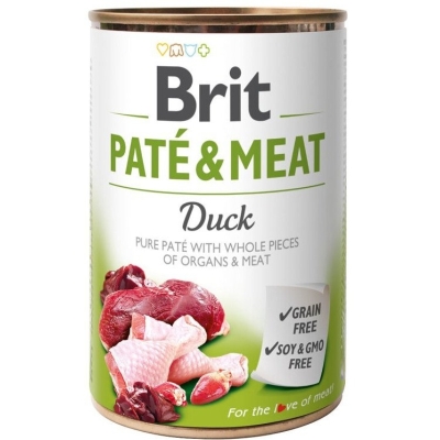 Karma mokra dla psa Brit  Pate&Meat Duck Kaczka 400g, 800g puszka